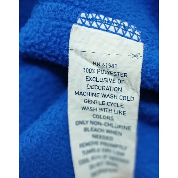 Polo Ralph Lauren Men’s L Blue Performance Fleece Vest Zip Pockets Yellow Pony - Picture 9 of 9